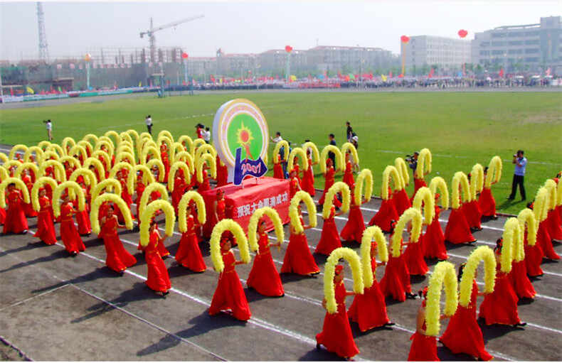 运动会道具硬圈钢丝花环运动会道具开幕式幼儿园舞蹈体操圆圈器械操