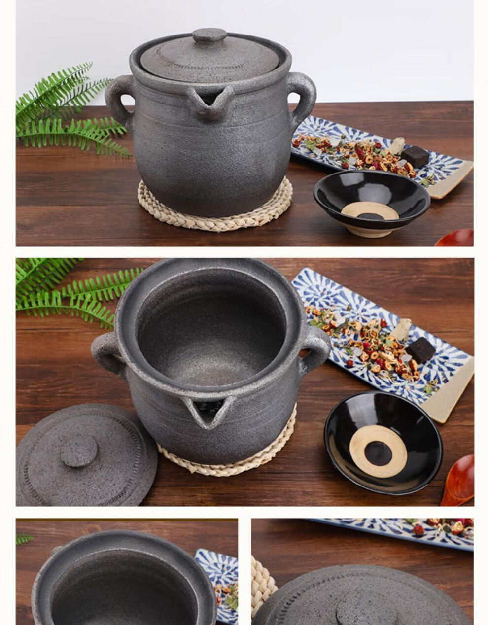 居富德 四川雅安荥经中药锅药壶传统老式陶土无釉燃气家用煎药罐熬药