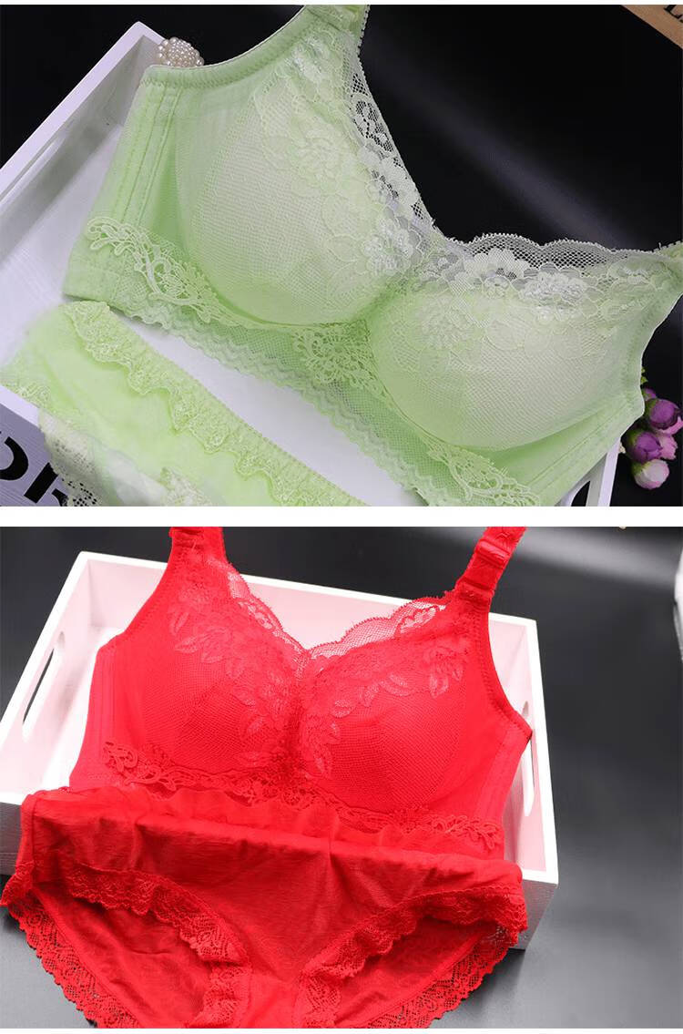 浪莎内女衣套装无钢圈薄厚款小胸文胸收学生少女内衣女士女生法国网红