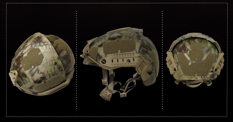 airframe战术头盔 cp 墨鱼干导轨组合式af头盔 防暴户外骑行迷彩 aor2