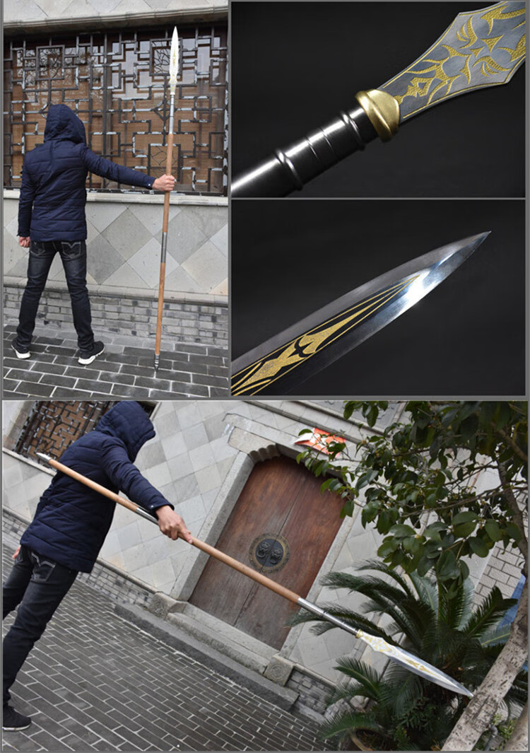 红缨枪红缨矛红缨枪十八般冷武术练习长毛霸王枪赵云枪未开刃浅紫色60