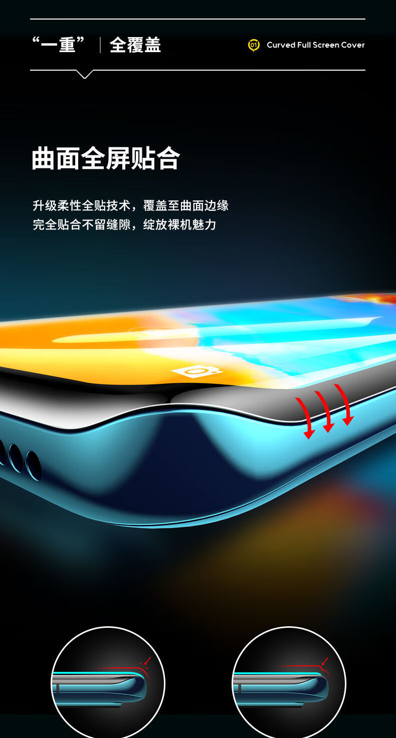 轻松贴华为p40pro进口tpu水凝膜抗摔防爆钢化膜防指纹手机膜软膜乔鸟