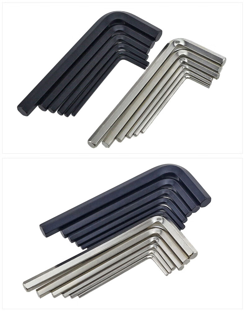 坚威l型内六角扳手s2加硬六角匙单个平头六方棱螺丝刀套装0.9-2-17mm 