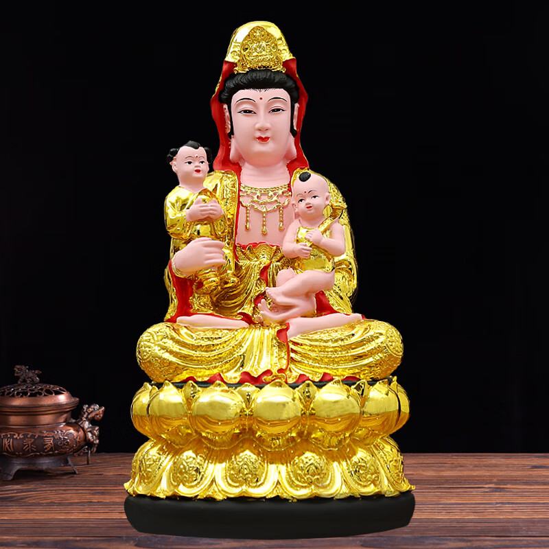 华音殿 送子观音娘娘佛像12/16/19/26寸送子奶奶供奉佛堂摆件以求得