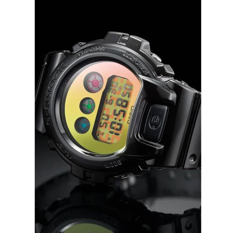 卡西欧casio 系列25周年纪念款经典时尚运动手表dw6900sp-1 black
