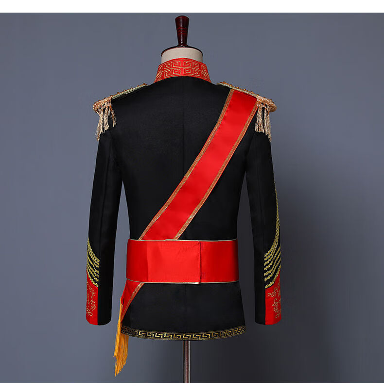 军阀装大帅服男年会演出服话剧小品相声影楼艺考剧本杀古装礼服黑色