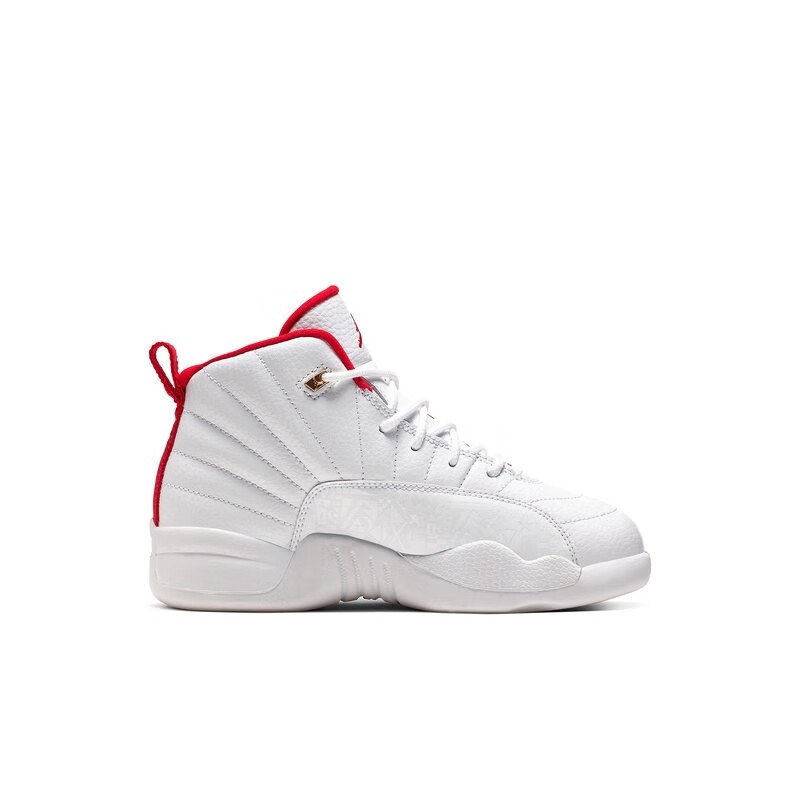 nike耐克童鞋air jordan12 aj12世界杯白金儿童运动篮球鞋 151186-107
