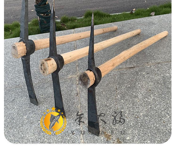 镐头特大号羊角锄头十字洋镐锰钢高硬度尖柴镐子挖笋两用矿山挖煤 带