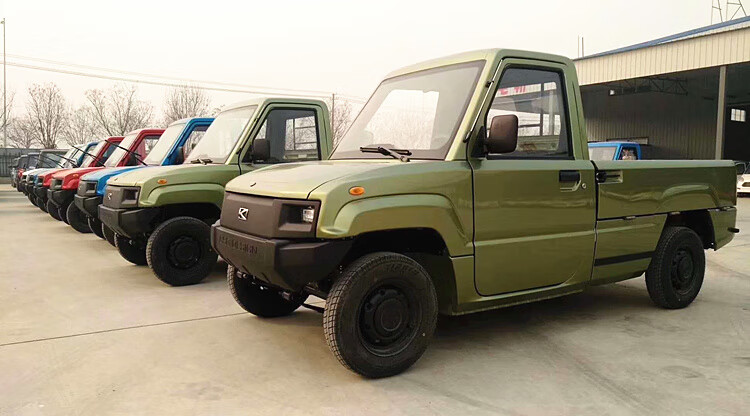 铁壳开云电动四轮皮卡车电动货车成人单排拉货送货皮卡油电两用四轮