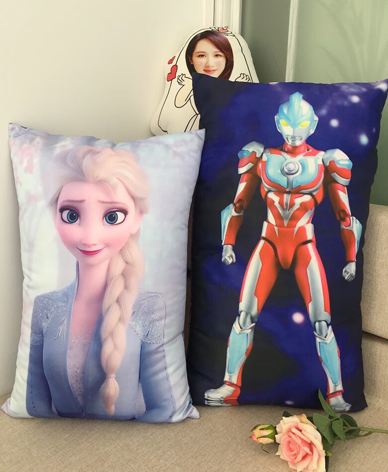 2022新款银河奥特曼等身儿童枕头赛罗超人迪迦靠垫抱枕陪睡定制男孩