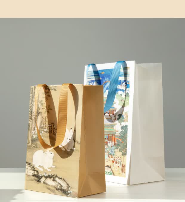 三尺鲤文创古风名画礼品包装袋中国风精美购物手提袋创意生日礼物七夕