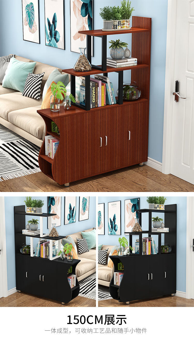 入户鞋柜储物柜现代简约客厅进门玄关柜隔断门厅屏风装饰柜置物架暖白