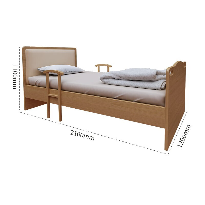 适老化家具敬老院老年公寓机构家具实木床头1000mm2000mm组装式箱体床