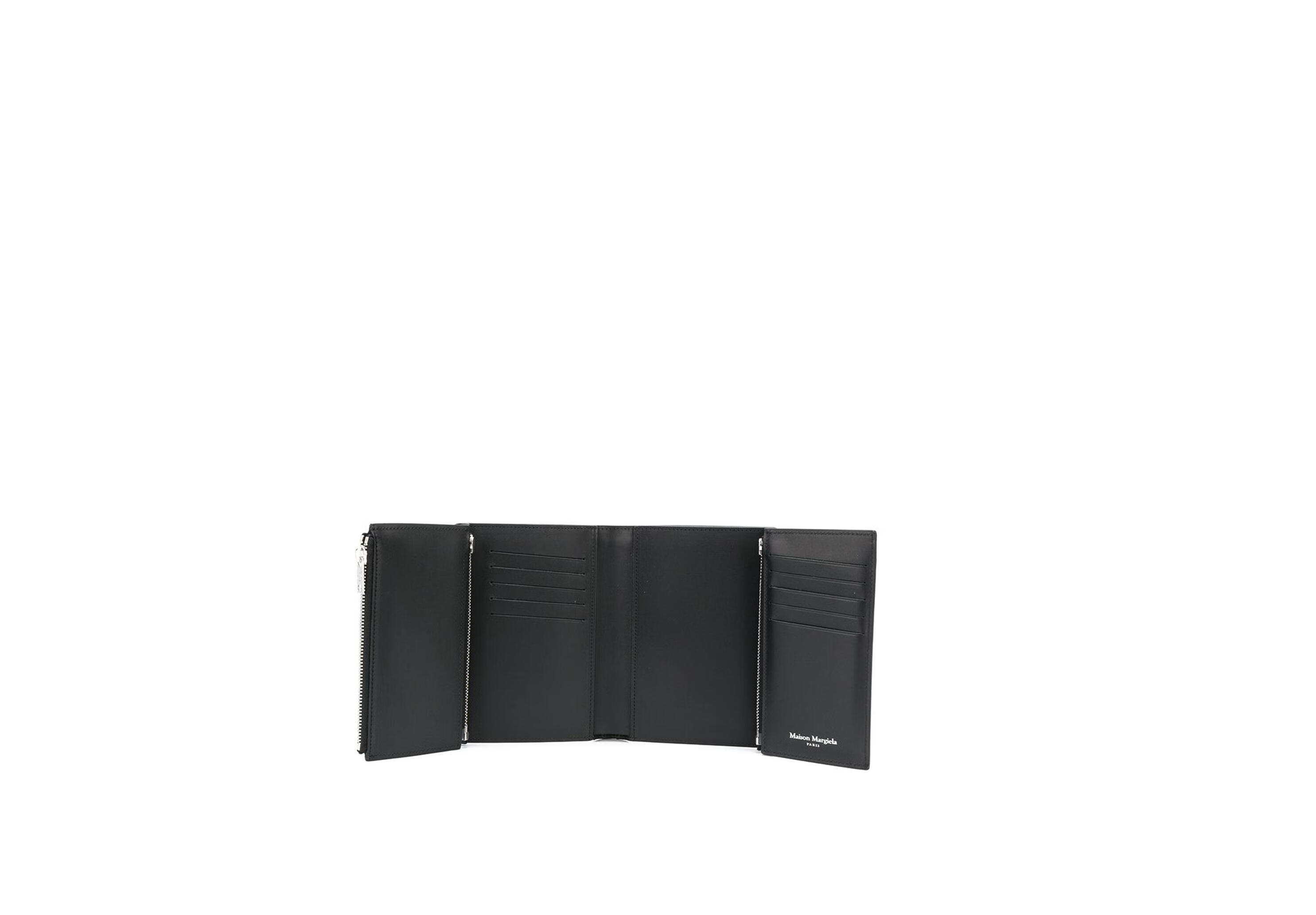 maison margiela 20秋冬 男士 四缝饰图案钱包 黑色 均码【图片 价格