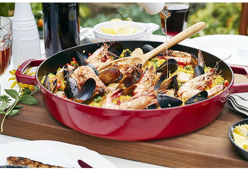 双立人zwilling珐琅铸铁锅焖锅色家用炖锅24cm德国进口樱桃红24cm