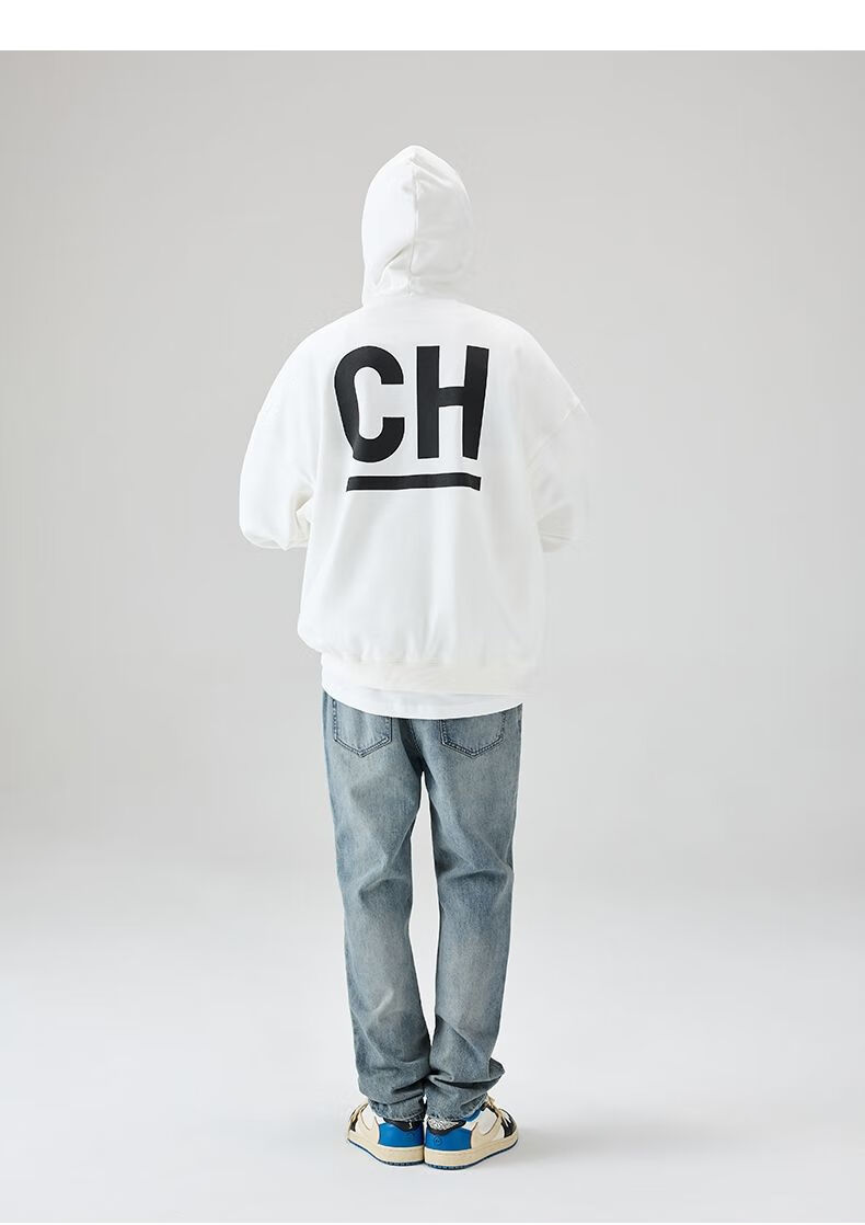 样始(yangshi) chinism 高光系列 ch印花连帽卫衣美式潮牌高街基础款