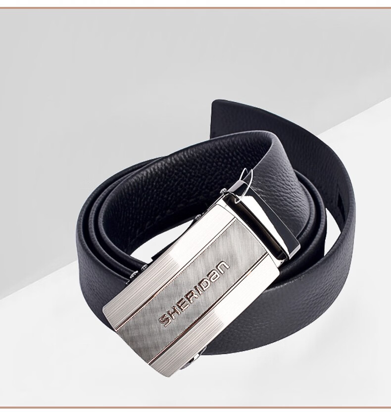 sheridan喜来登皮带男头层牛皮商务男士搭扣腰带礼盒装父男友生日情人