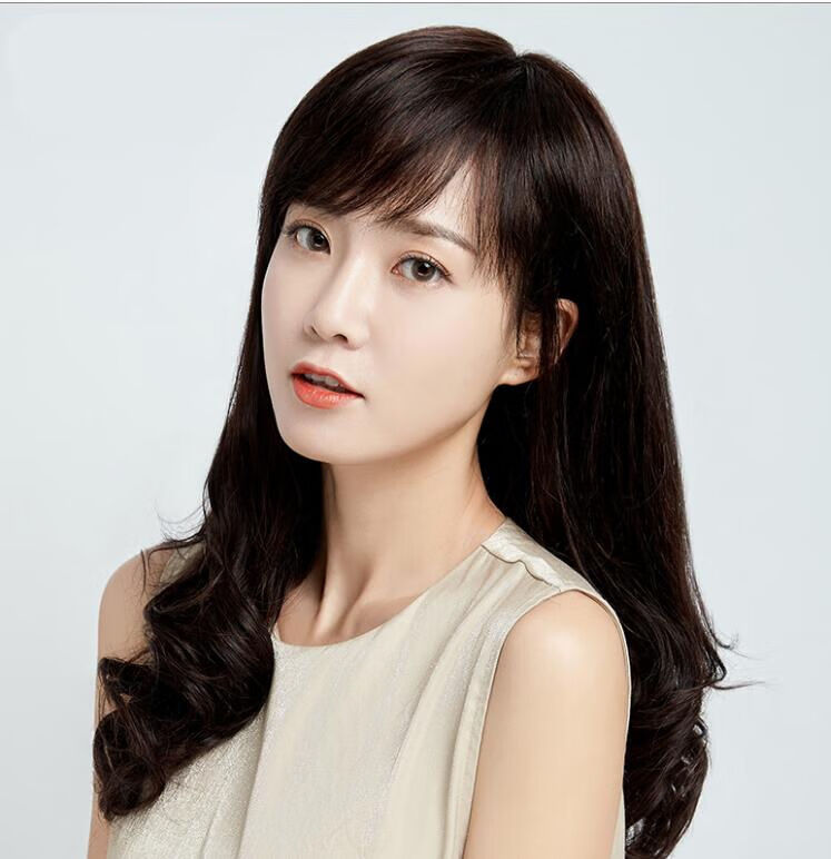 唐妮 假发女中长卷发大波浪披肩中老年妈妈真发全头套女自然逼真 蜜糖