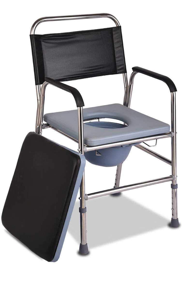 老年残疾病人坐便器老人孕妇加厚圆凳子坐便椅家用可移动折叠马桶806