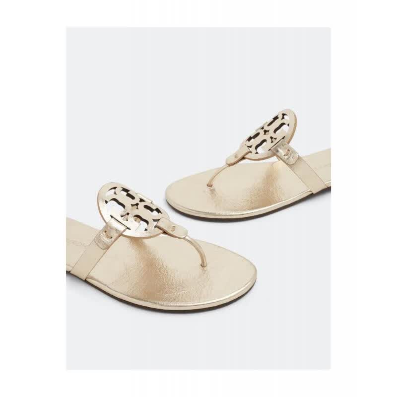 托里伯奇tory burch 人字拖女士奢侈品logo标志拖鞋 小舍得 723 us-6