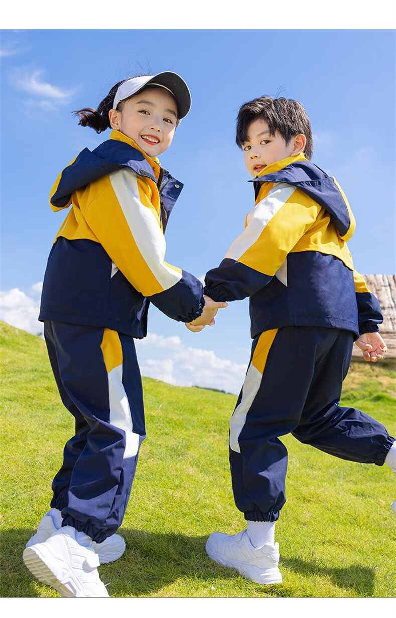 幼儿园园服秋冬装运动服小学生班服套装冲锋衣三件套冬季运动儿童校服