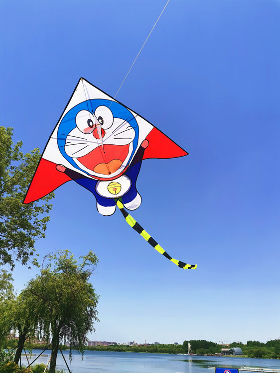 潍坊新款儿童风筝卡通机器猫叮当猫多啦a梦风筝初学微风易飞 1米叮当