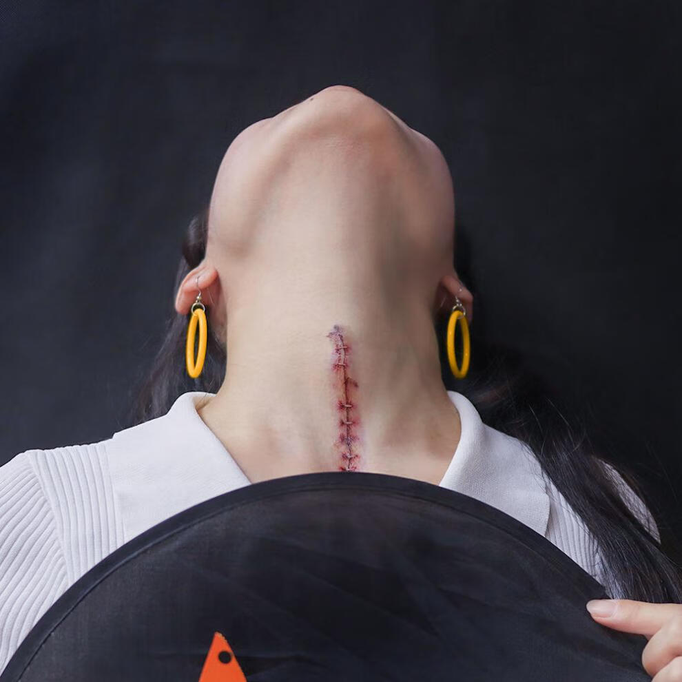 伤疤贴纸万圣节纹身贴防水女恐怖伤疤缝针仿真恶作剧假受伤口抓痕伤疤