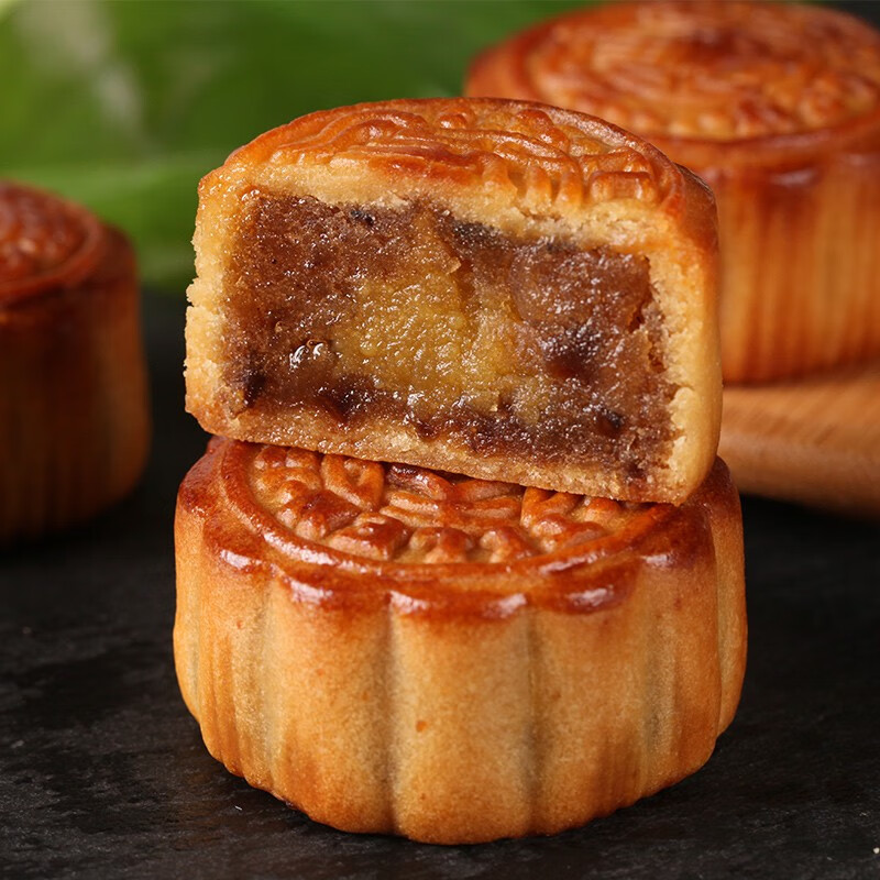 天伦之乐中秋月饼广式蛋黄月饼散称500g豆沙莲蓉流心天伦月饼约8个