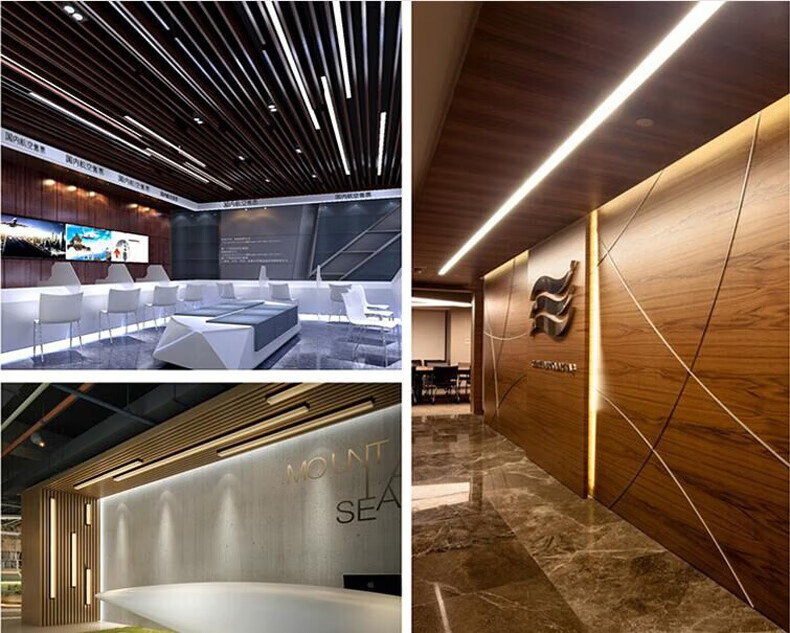 灯带卡槽装饰灯槽嵌入式线条灯明装灯条led铝合金硬灯条造型线形灯铝