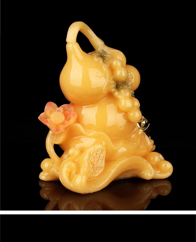 玉石福禄葫芦摆件家居客厅电视柜摆设玄关店铺桌面装饰品福利葫芦a款