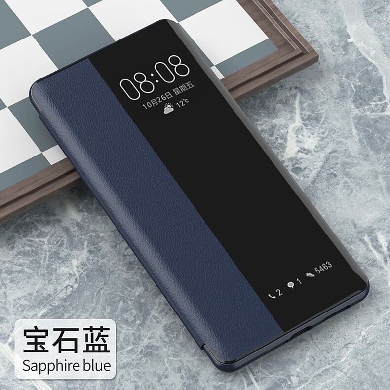 德宾特华为荣耀x10手机壳翻盖式x10max全包5g男女玻璃镜面皮套防摔