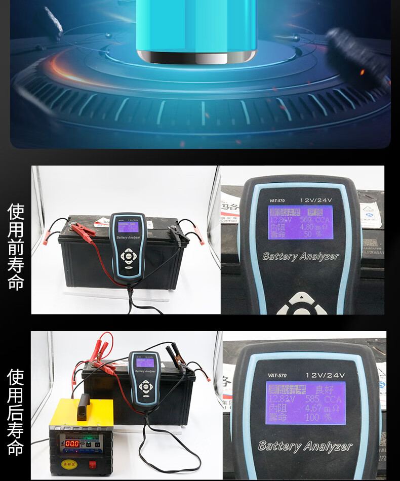 汽車電瓶充電器12v24v智能通用修復型大功率純銅蓄電池充電機300a五