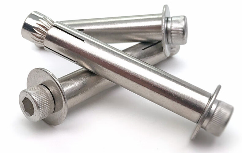 01不锈钢内膨胀螺栓圆柱头内六角内膨胀螺丝拉爆螺杆m6m8m10m640打孔