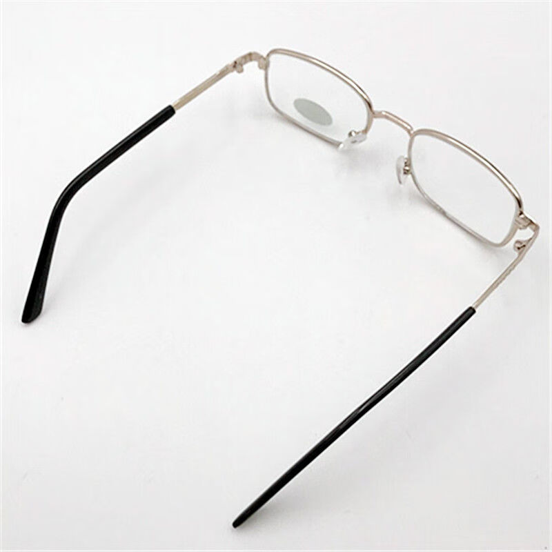 水晶玻璃高度数老花镜耐磨500度新款高清舒适优雅600度老光眼直板金色