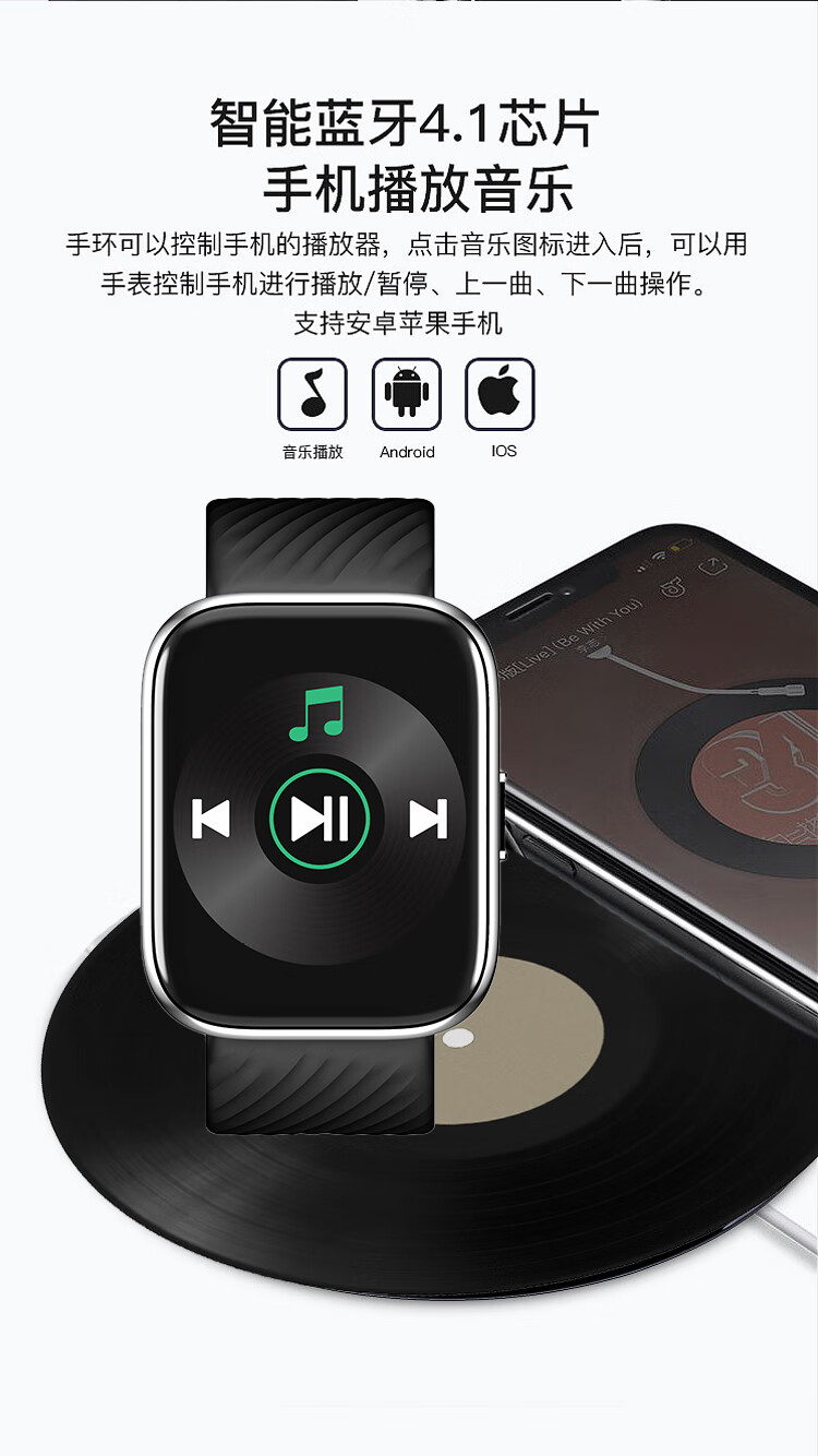 智能手表多功能长续航防水可通话蓝牙华强北测心率全新t500 t500粉色