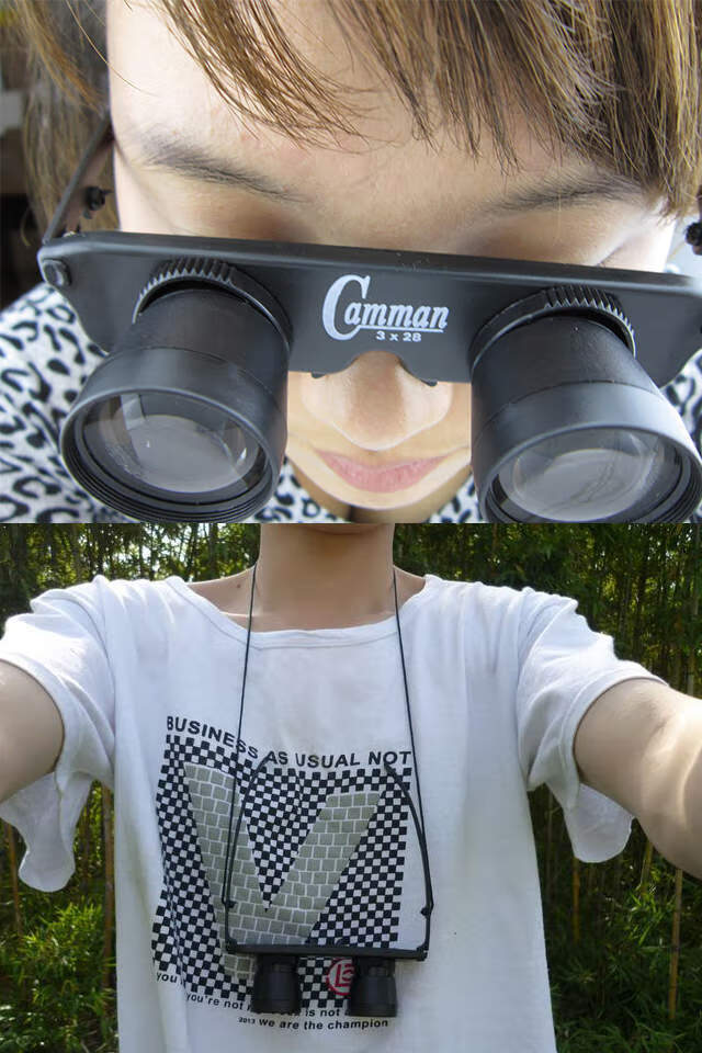 新品钓鱼望远镜眼镜式望远镜垂钓望眼镜演唱会近视老花通用眼镜 平面