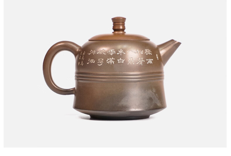 吴莹大师广西钦州坭兴陶福临茶壶纯手工工艺家用茶具套装单壶非紫砂