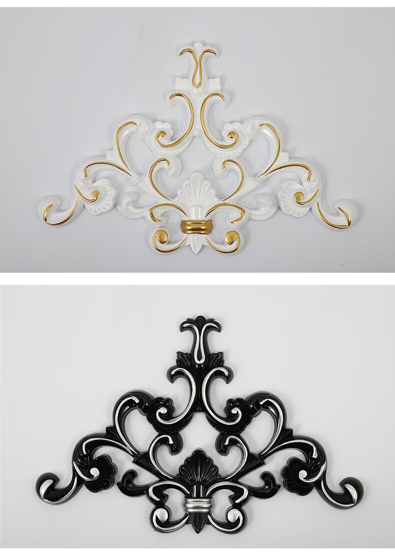 塑家美中式吊顶角花雕花欧式客厅装饰造型对角贴花角花仿实木雕花