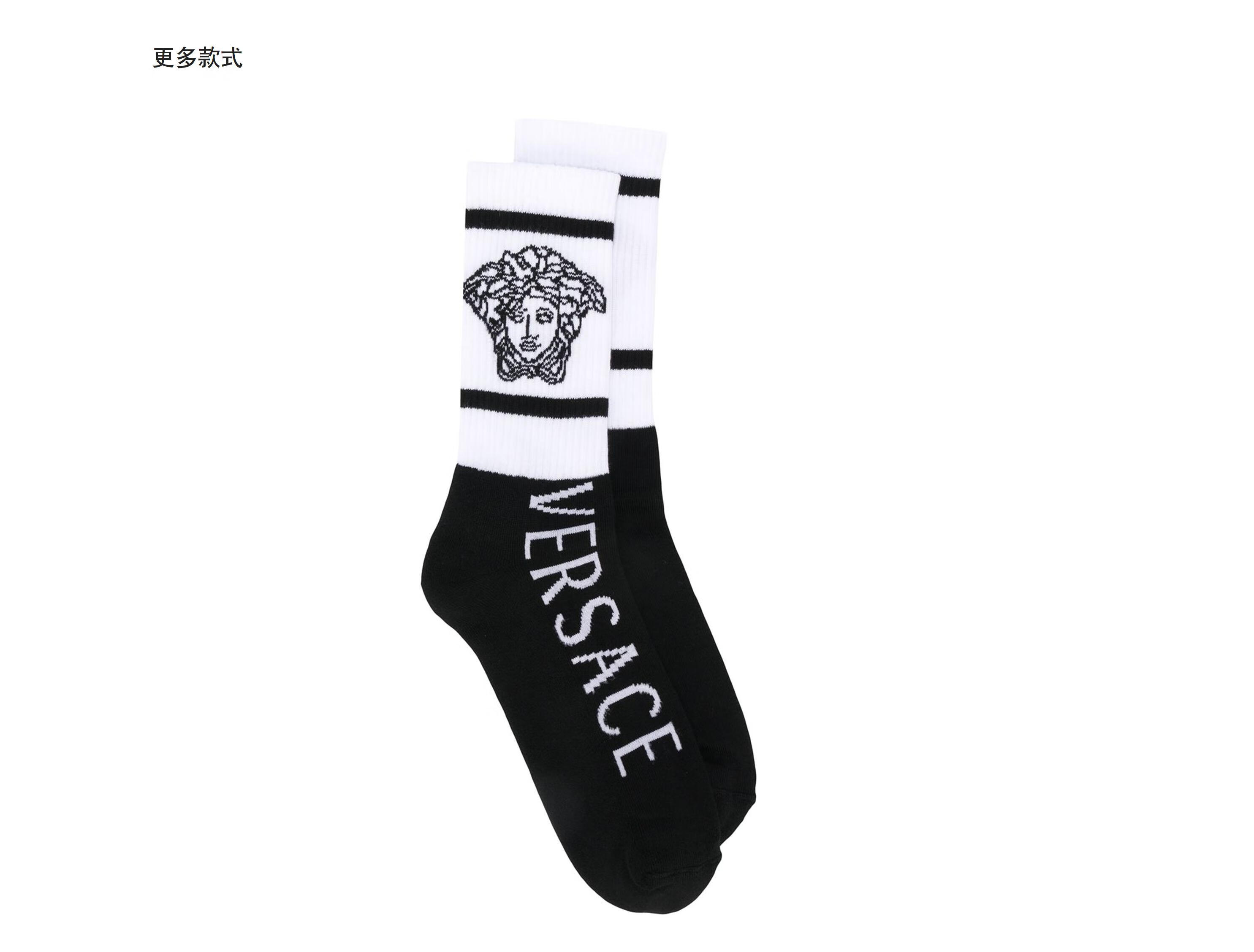 范思哲(versace)20秋冬男士medusa logo针织袜 其他 l【图片 价格