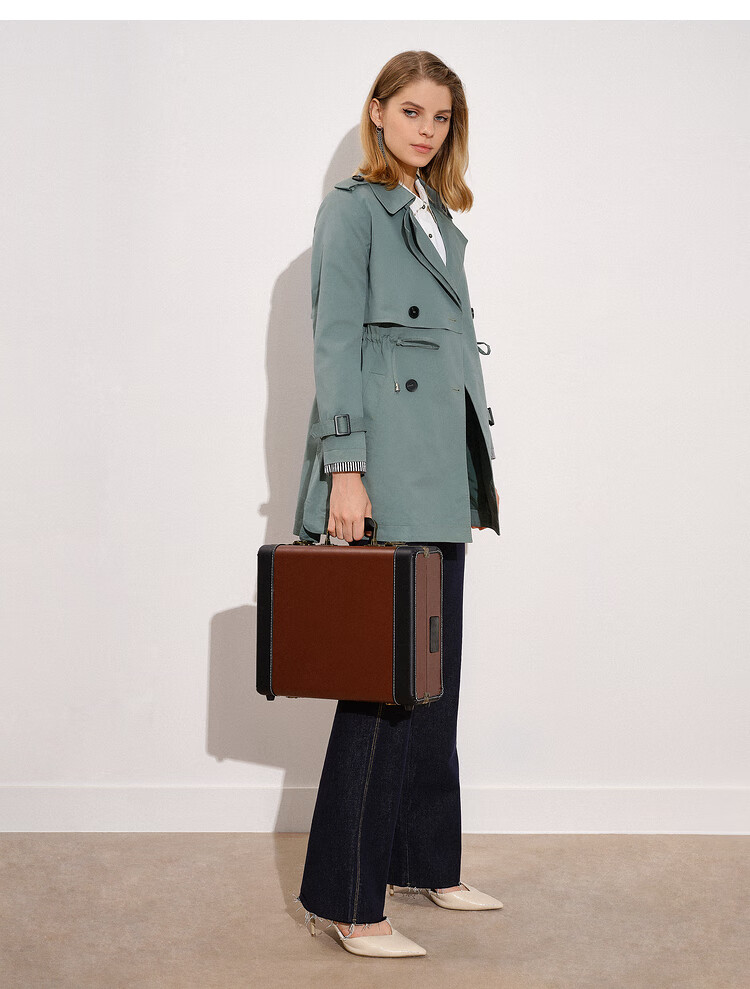 psalter诗篇图误er诗篇女装秋季新款风衣6c61310213藏蓝36