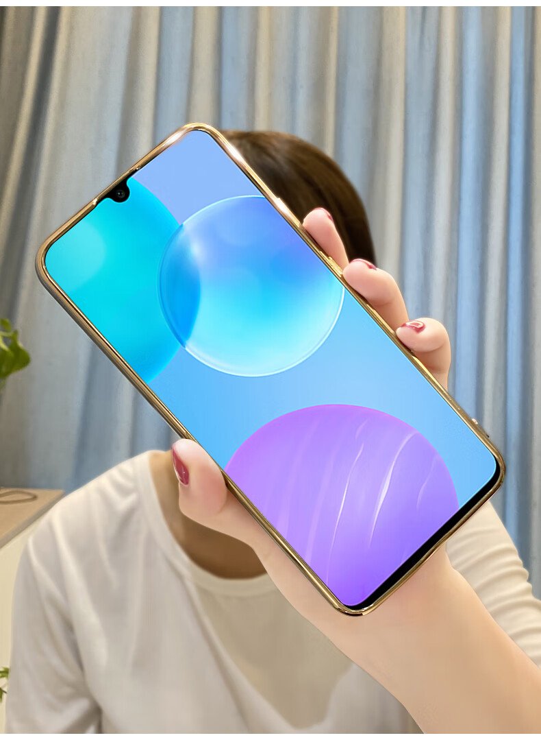 适用于华为荣耀30青春版手机壳honor30lite奶奶灰mxwan00光面金边