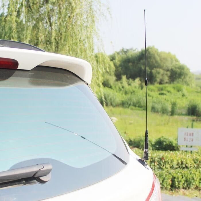 汽车越野天线夹边车用装饰suv车载卡位天线红旗改装旗杆通用24cm银色