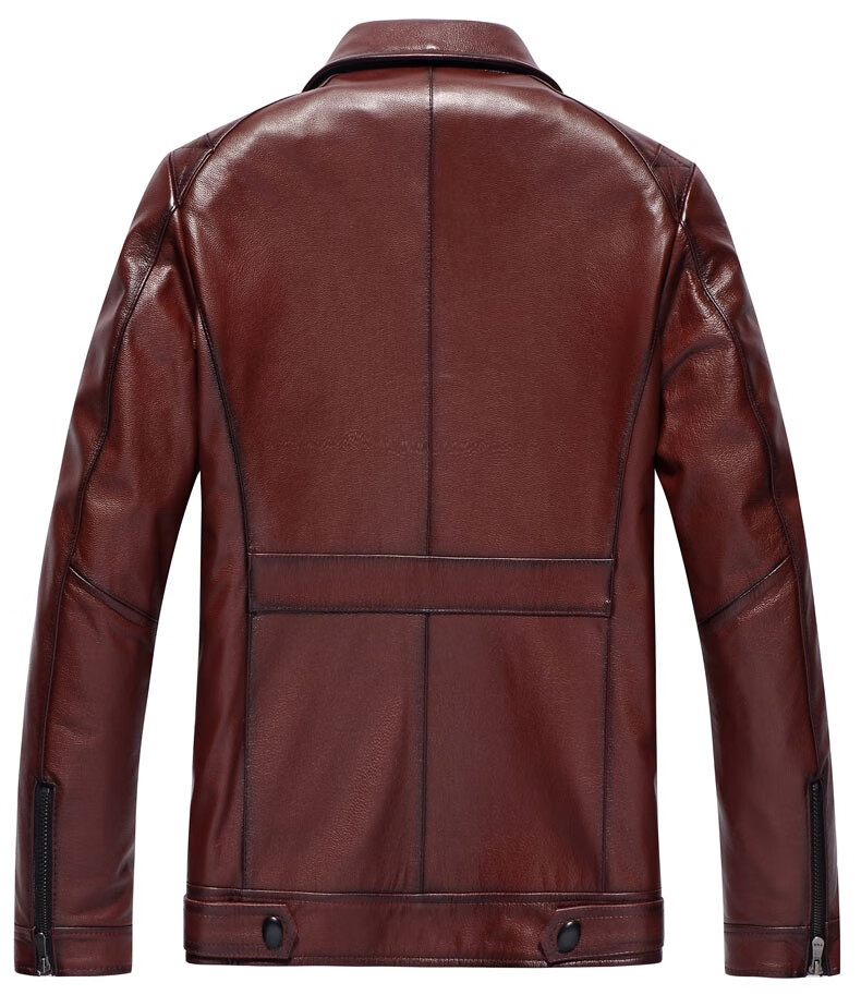 纪牧 男士皮衣2019新款海宁真皮皮衣男头层牛皮夹克男机车服外套潮