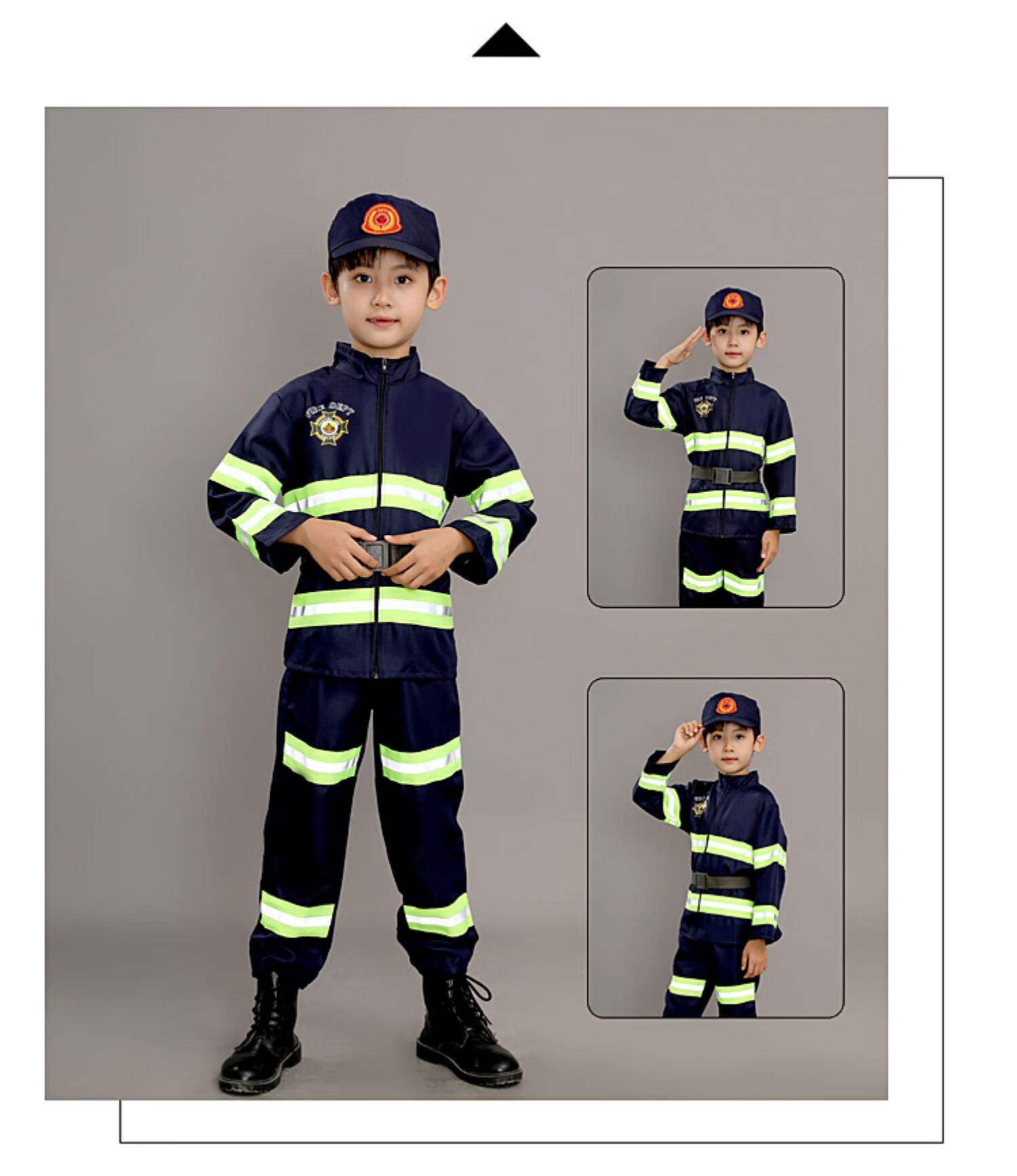 温蔓尔 消防员衣服儿童儿童消防员服装职业体验角色扮演出服幼儿园