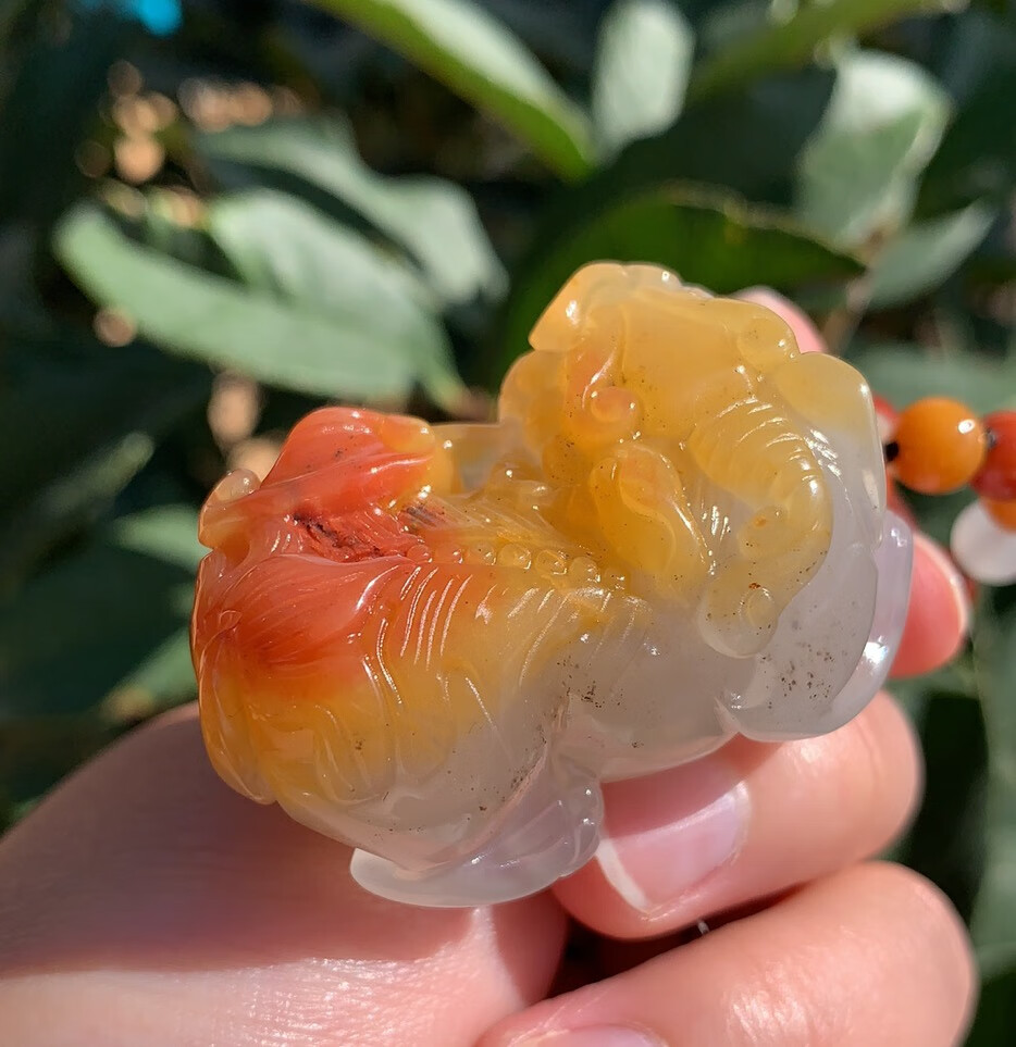 k&k宝钰天然黄龙玉水透冰种福禄寿三色霸王貔貅大挂件证书新款