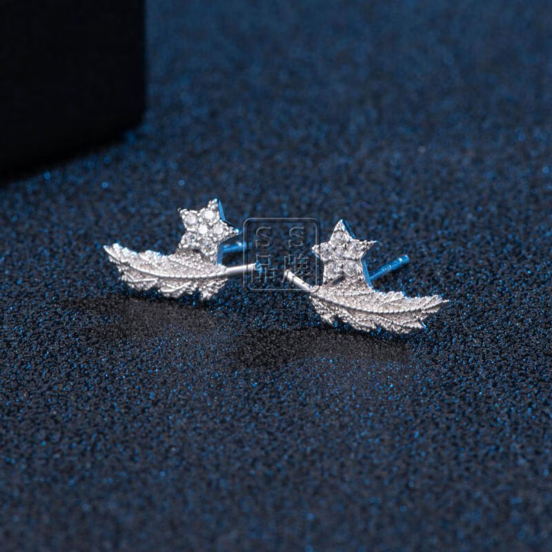 银橄榄枝松枝领花耳钉领花项链情侣军戒指军恋军旅兵之恋军嫂礼物