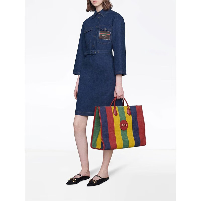 古驰(gucci)男款 条纹托特包 6303582csat【图片 价格 品牌 报价】