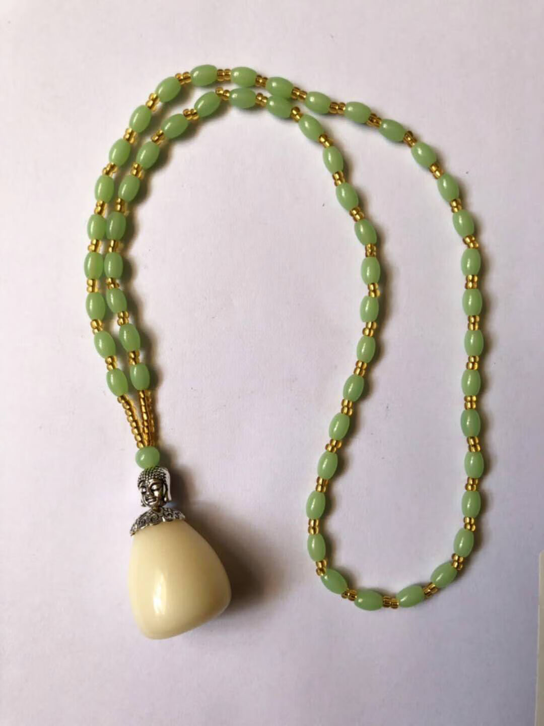 【京选臻品】释迦菩提子空心佛心果女款项链佛珠配饰挂件吊坠金灯佛心