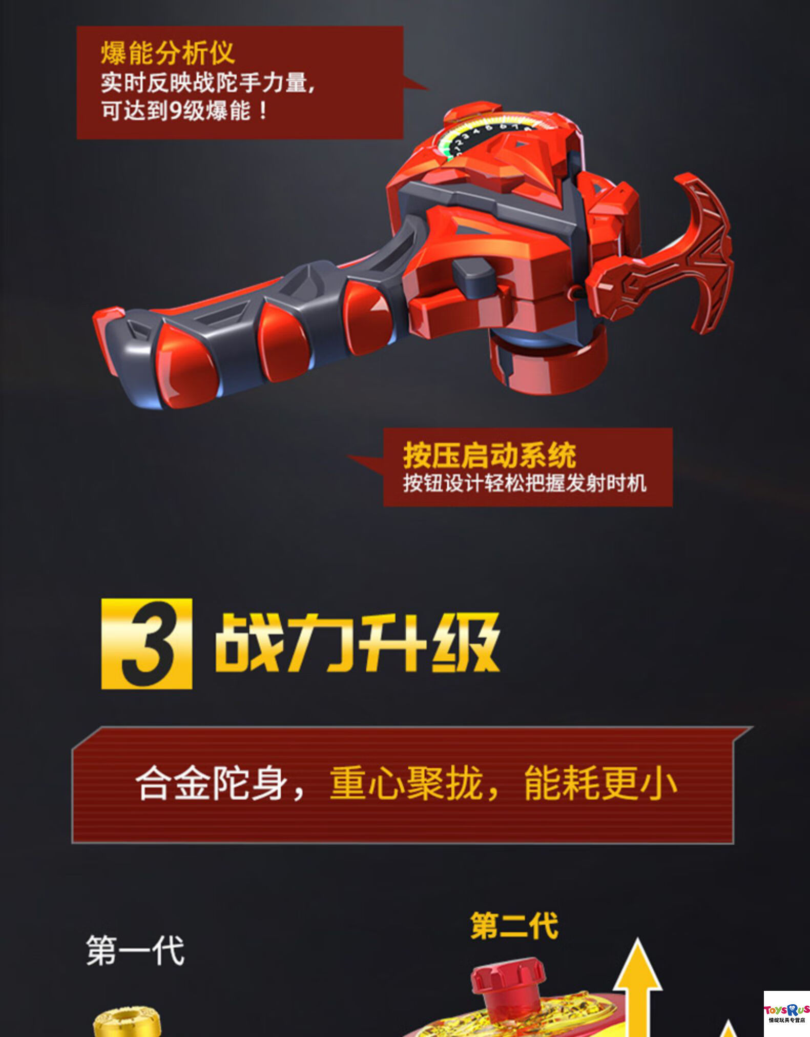 陀螺超变2四星3升级版赤焰龙骑男孩玩具 套装(神炎龙vs雪暴凰) 战斗盘
