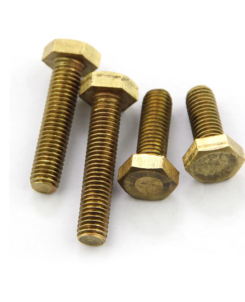 静璇黄铜外六角螺丝 纯铜六角头螺栓 铜螺钉m10m12 m10*80【2只】